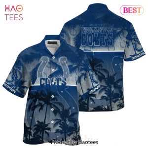 HOT TREND Indianapolis Colts NFL Hawaiian Shirt Style Tropical Pattern Hot Trending Summer For Awesome Fans
