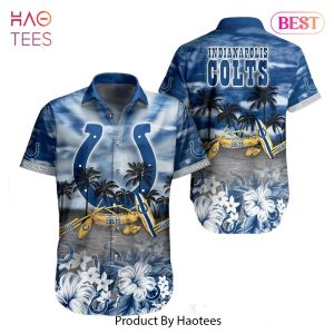 HOT TREND Indianapolis Colts NFL Hawaiian Shirt Tropical Pattern Summer For NFL Football Fans