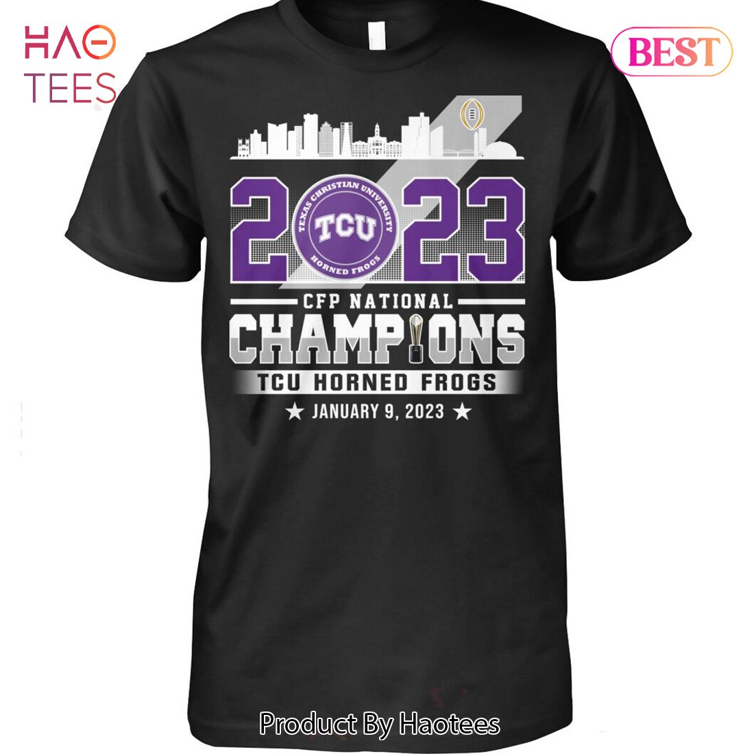 2023 TCU Horned Frogs CFP National Champions Unisex T-Shirt