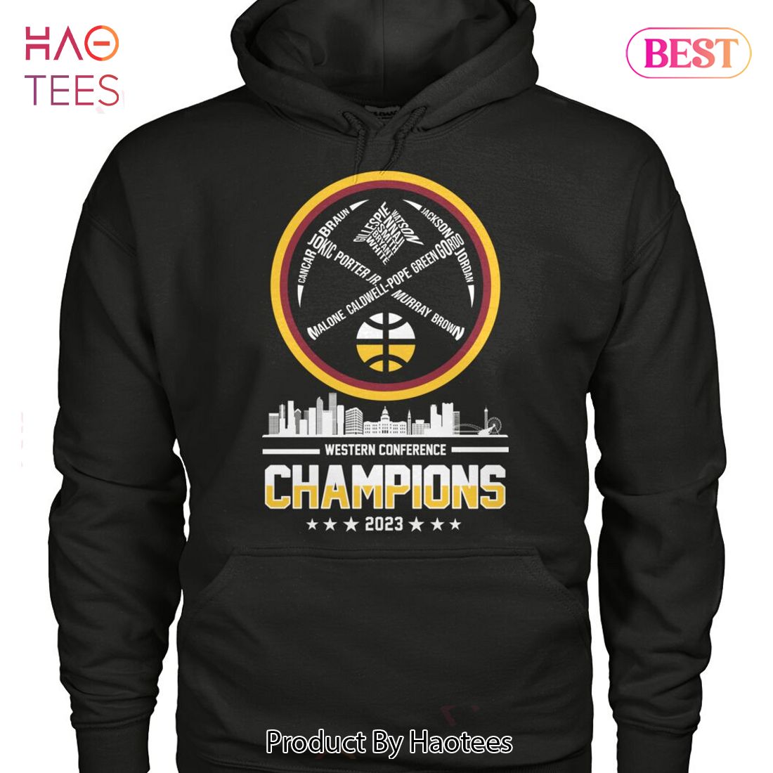 NEW Denver Nuggets Western Conference Champions Two Sided Unisex T-Shirt NEW Denver Nuggets Western Conference Champions Two Sided Unisex T-Shirt