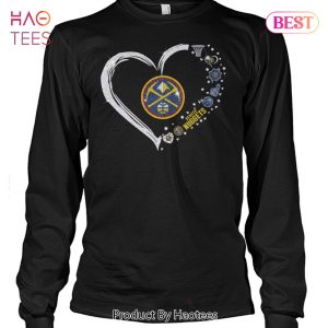NEW Denver Nuggets Western Conference Glitter Heart Unisex T-Shirt