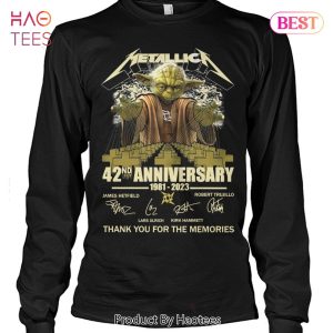NEW Metallic 42 Anniversary 1981-2023 Thank You For The Memories Unisex T-Shirt