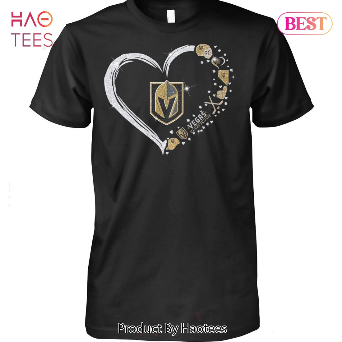 NEW VegasGK Glitter Heart Unisex T-Shirt