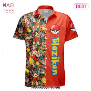 BEST Blaziken Hawaiian Shirts Custom Anime Merch Clothes for Men Women Hot Trend 2023
