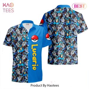 BEST Lucario Hawaiian Shirts Custom Anime Merch Clothes for Men Women Hot Trend 2023