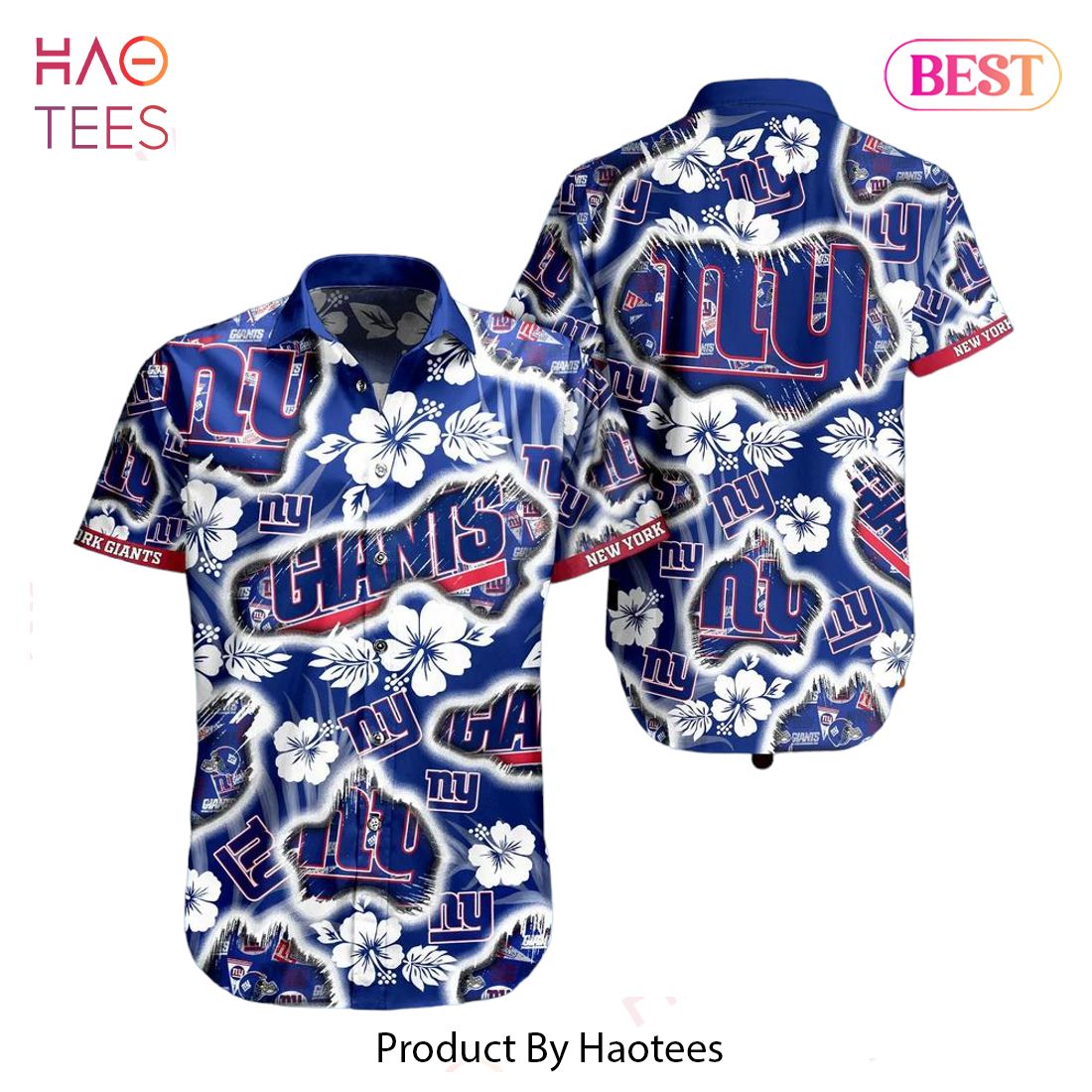 NY Giants Hawaiian Shirt Style Tropical Pattern Graphic Trending For  Awesome Fans