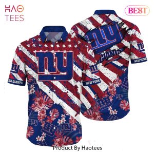 BEST New York Giants NFL Hawaiian Shirt Floral Print American Flag Beach Shirt Short Style Summer Hot Trend 2023