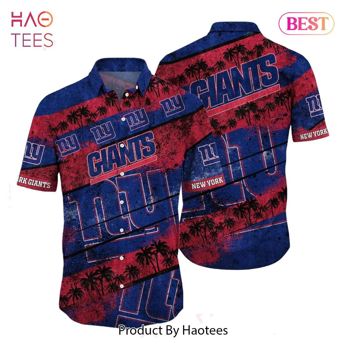 NY Giants Hawaiian Shirt Style Tropical Pattern Graphic Trending For  Awesome Fans