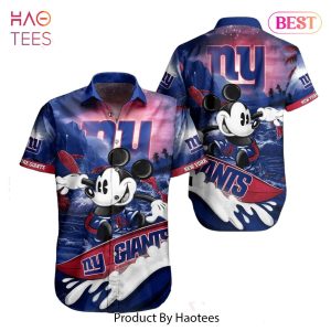 BEST New York Giants NFL Hawaiian Shirt Mickey Graphic 3D Printed Gift For Fans Hot Trend 2023