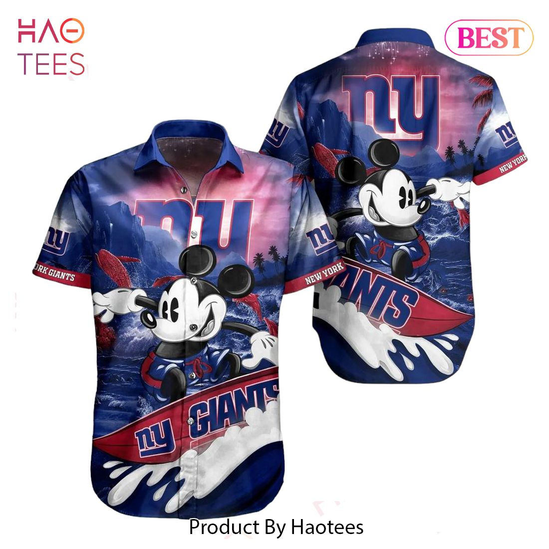 New York Giants Nfl Fans And Mickey Lover Hawaiian Shirt 2023