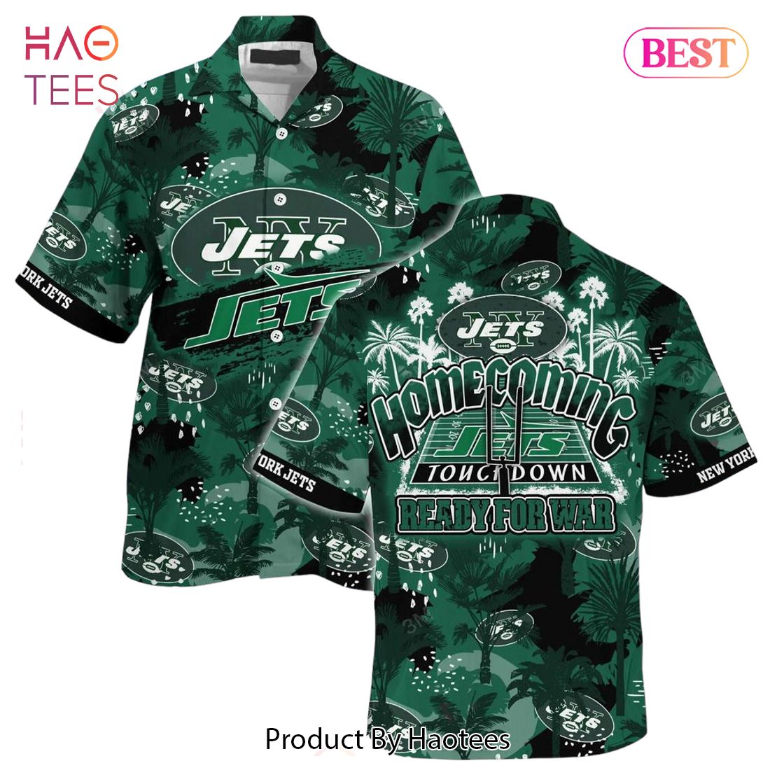 Nfl New York Jets Hawaiian Shirt Tropical Shirt Mens Floral Summer