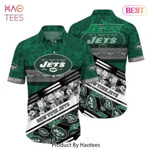 BEST New York Jets NFL Hawaiian Shirt Graphic Tropical Pattern 3D Printed Beach Shirt Summer Gift For Fans Hot Trend 2023