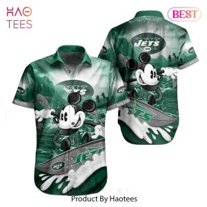 BEST New York Jets NFL Hawaiian Shirt Mickey Graphic 3D Printed Gift For Fans Hot Trend 2023
