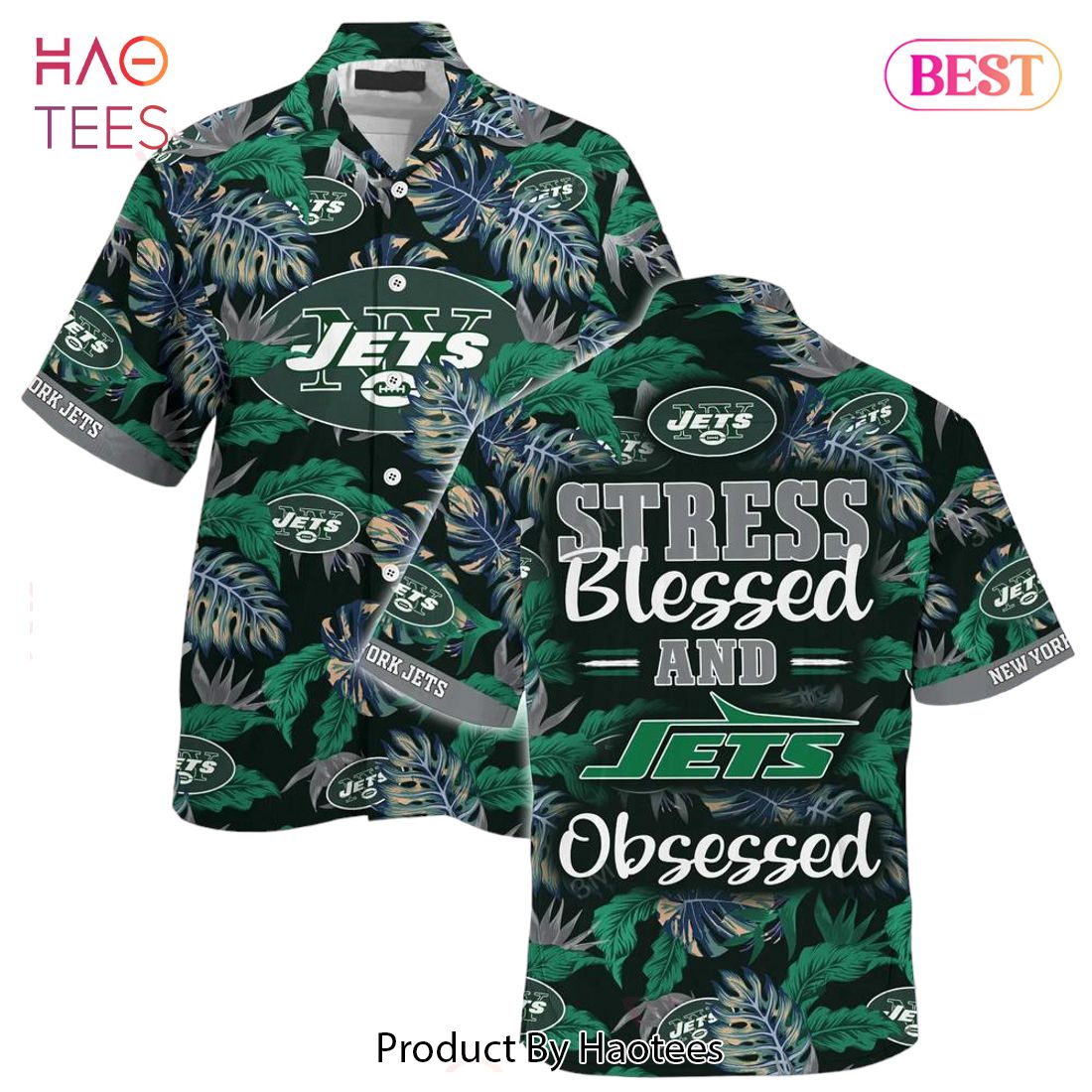 BEST New York Jets NFL Hawaiian Shirt Stress Blessed Obsessed Summer Beach Shirt Gift For Fans Jets Hot Trend 2023 BEST New York Jets NFL Hawaiian Shirt Stress Blessed Obsessed Summer Beach Shirt Gift For Fans Jets Hot Trend 2023
