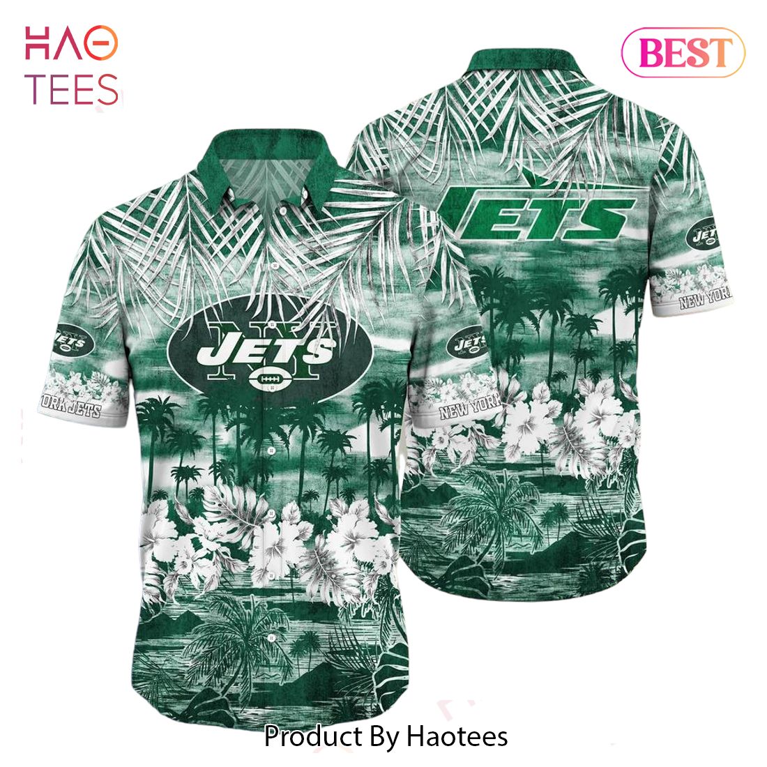 BEST New York Jets NFL Hawaiian Shirt Tropical Pattern Graphic New  Collection Summer Gift For Fan