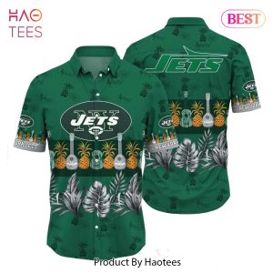 BEST New York Jets NFL Hawaiian Shirt Tropical Pattern Graphic Trends Summer Gift For Fan NFL Hot Trend 2023