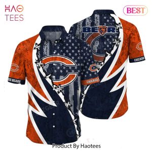 BEST NFL Chicago Bears Hawaiian Shirt Graphic American Flag Print This Summer Gift For Fans Hot Trend 2023