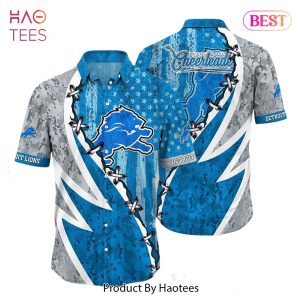 BEST NFL Detroit Lions Hawaiian Shirt Graphic American Flag Print This Summer Gift For Fans Hot Trend 2023