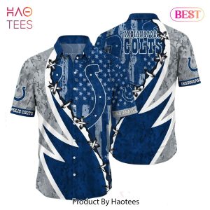 BEST NFL Indianapolis Colts Hawaiian Shirt Graphic American Flag Print This Summer Gift For Fans Hot Trend 2023