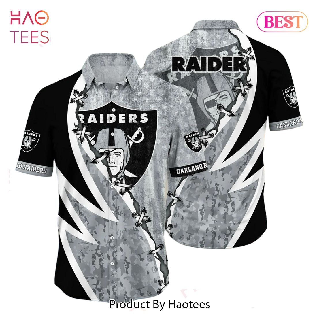 BEST NFL Las Vegas Raiders Hawaiian Shirt Graphic American Flag Print This  Summer Gift For Fans