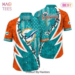 BEST NFL Miami Dolphins Hawaiian Shirt Graphic American Flag Print This Summer Gift For Fans Hot Trend 2023