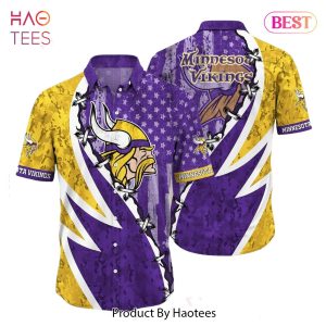 BEST NFL Minnesota Vikings Hawaiian Shirt Graphic American Flag Print This Summer Gift For Fans Hot Trend 2023