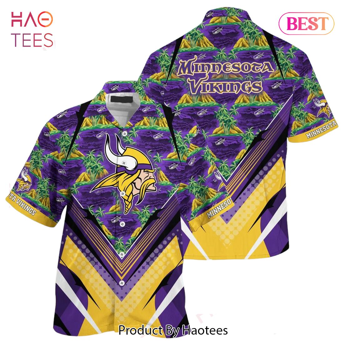 Minnesota Vikings NFL For Sports Fan Unisex Hawaiian Beach Shirt