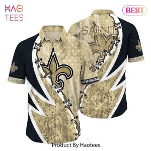 BEST NFL New Orleans Saints Hawaiian Shirt Graphic American Flag Print This Summer Gift For Fans Hot Trend 2023
