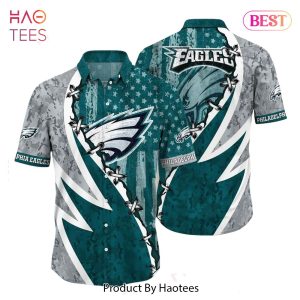 BEST NFL Philadelphia Eagles Hawaiian Shirt Graphic American Flag Print This Summer Gift For Fans Hot Trend 2023