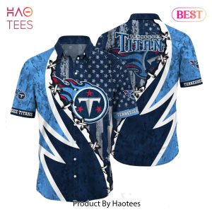 BEST NFL Tennessee Titans Hawaiian Shirt Graphic American Flag Print This Summer Gift For Fans Hot Trend 2023