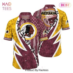 BEST NFL Washington Redskins Hawaiian Shirt Graphic American Flag Print This Summer Gift For Fans Hot Trend 2023