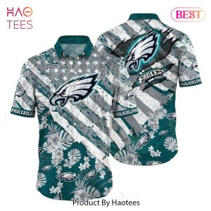 BEST Philadelphia Eagles NFL Hawaiian Shirt Floral Print American Flag Beach Shirt Short Style Summer Hot Trend 2023