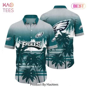 BEST Philadelphia Eagles NFL Summer Hawaiian Shirt Tropical Pattern Graphic For Sports Enthusiast Hot Trend 2023