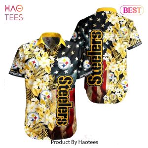 BEST Pittsburgh Steelers NFL Graphic US Flag Flower Hawaiian Shirt New Trends Summer Gift Ever Fans Hot Trend 2023
