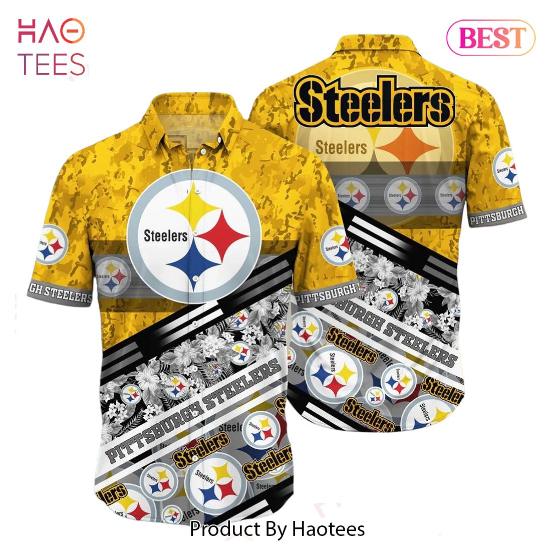 Pittsburgh Steelers NFL Style 6 Summer 3D Hawaiian Shirt And