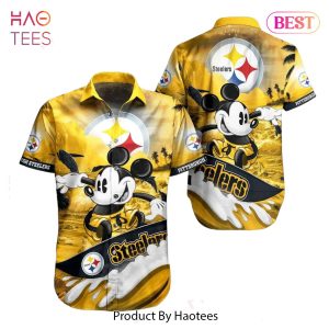 BEST Pittsburgh Steelers NFL Hawaiian Shirt Mickey Graphic 3D Printed Gift For Fans Hot Trend 2023