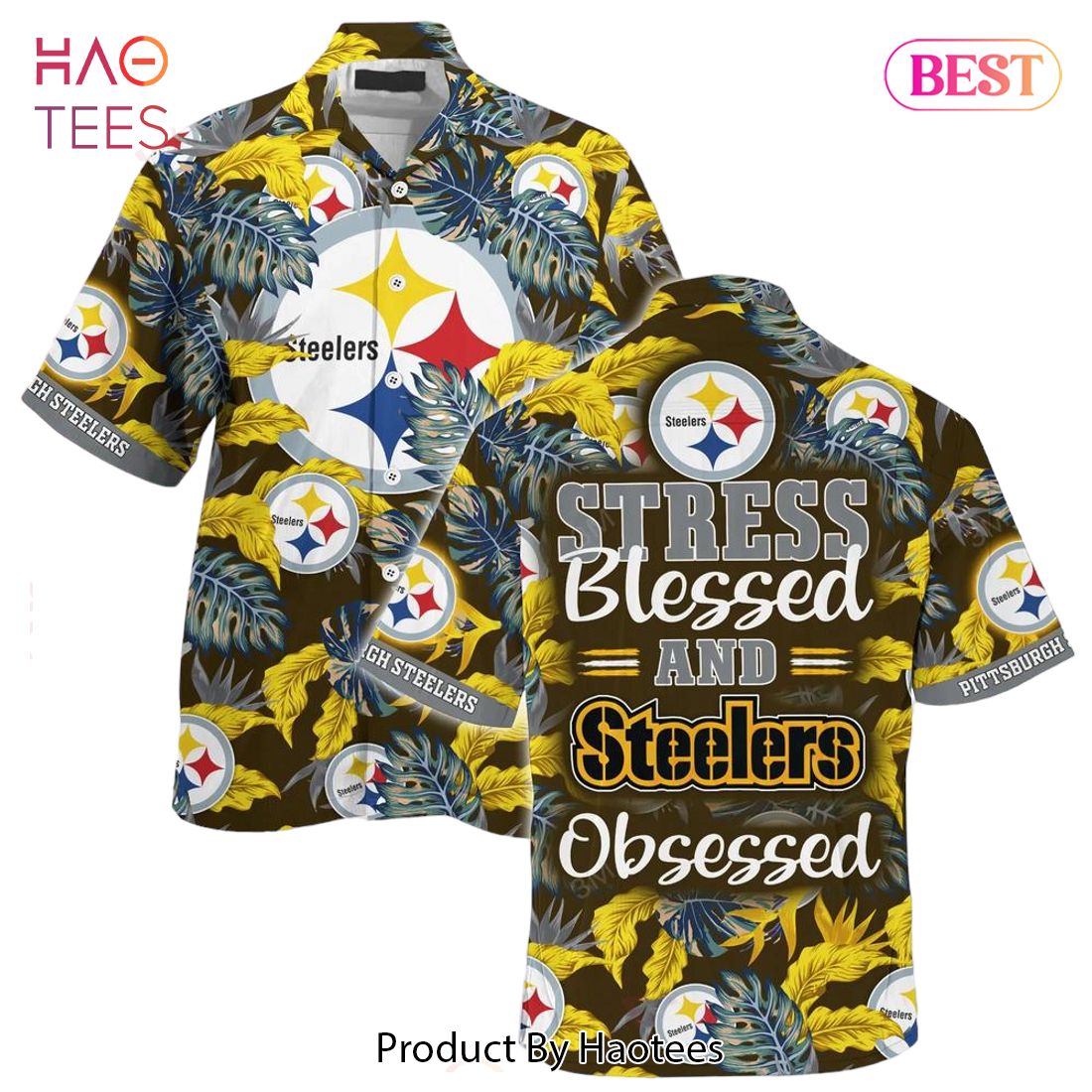 BEST Pittsburgh Steelers NFL Hawaiian Shirt Stress Blessed Obsessed Summer Beach Shirt Gift For Fans Steelers Hot Trend 2023 BEST Pittsburgh Steelers NFL Hawaiian Shirt Stress Blessed Obsessed Summer Beach Shirt Gift For Fans Steelers Hot Trend 2023