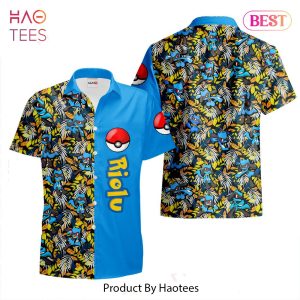 BEST Riolu Hawaiian Shirts Custom Anime Merch Clothes for Men Women Hot Trend 2023