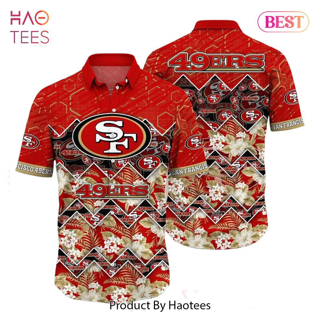 Tropical Summer San Francisco 49Ers Short Sleeve Hawaiian Shirt - Hot Sale  2023