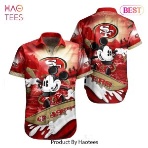 BEST San Francisco 49ers NFL Hawaiian Shirt Mickey Graphic 3D Printed Gift For Fans Hot Trend 2023