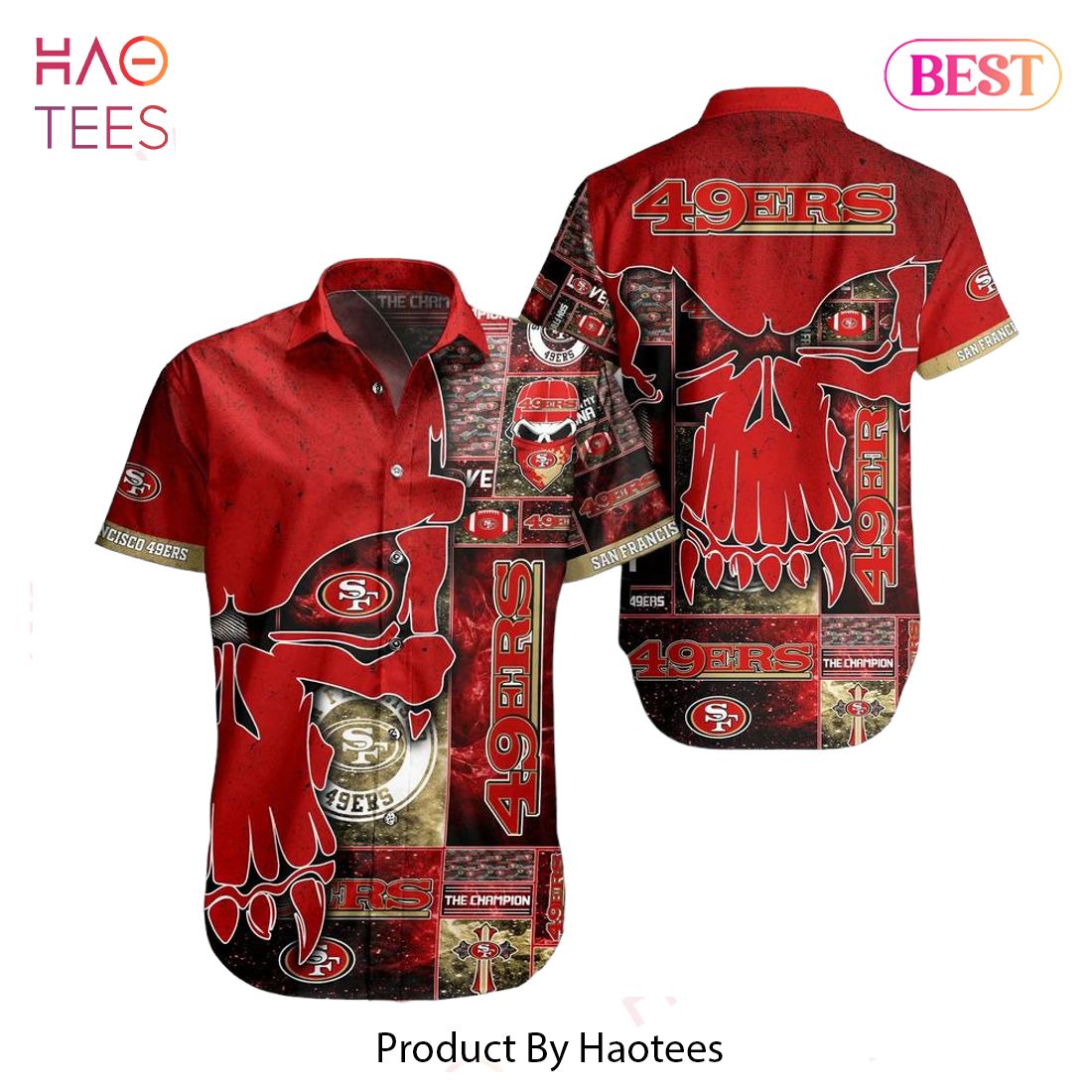 San Francisco 49ers NFL Custom Name Hawaiian Shirt Skull Trending For  Summer Vacation - Freedomdesign