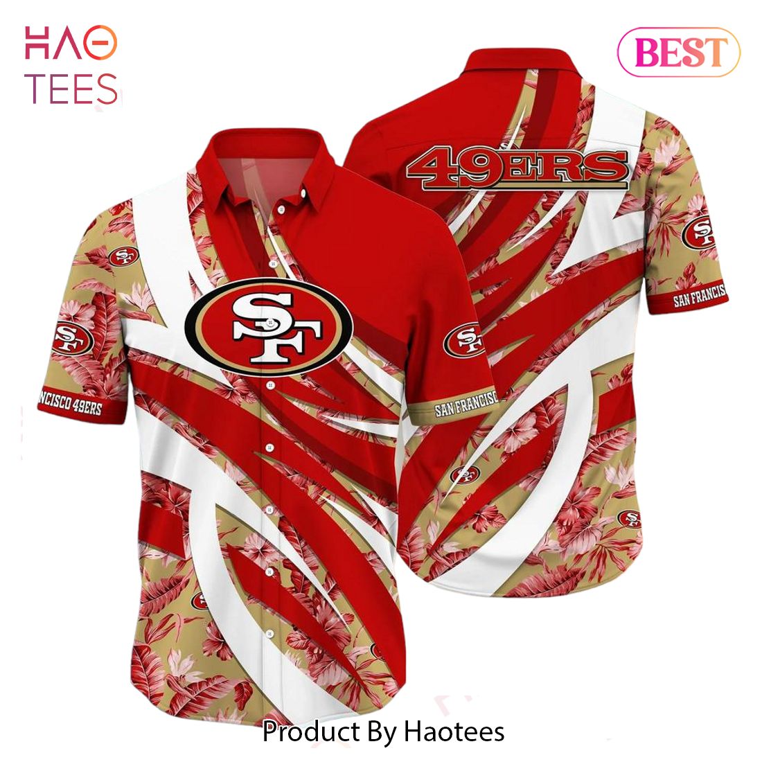 BEST San Francisco 49ers NFL Hawaiian Shirt Tropical Pattern New Trend Summer For Sports Football Fans Hot Trend 2023 BEST San Francisco 49ers NFL Hawaiian Shirt Tropical Pattern New Trend Summer For Sports Football Fans Hot Trend 2023