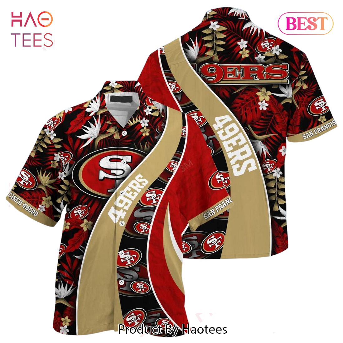BEST San Francisco 49ers NFL Hawaiian Shirt With Tropical Pattern For Your Loved Ones Hot Trend 2023 BEST San Francisco 49ers NFL Hawaiian Shirt With Tropical Pattern For Your Loved Ones Hot Trend 2023