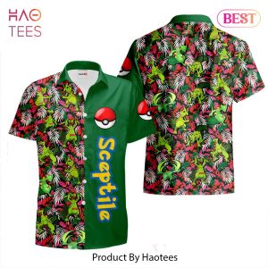 BEST Sceptile Hawaiian Shirts Custom Anime Merch Clothes for Men Women Hot Trend 2023