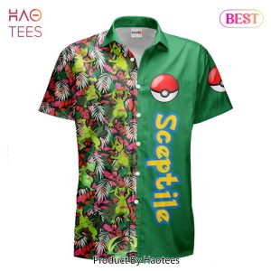 BEST Sceptile Hawaiian Shirts Custom Anime Merch Clothes for Men Women Hot Trend 2023