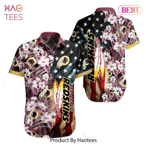 BEST Washington Redskins NFL Graphic US Flag Flower Hawaiian Shirt New Trends Summer Gift Ever Fans Hot Trend 2023
