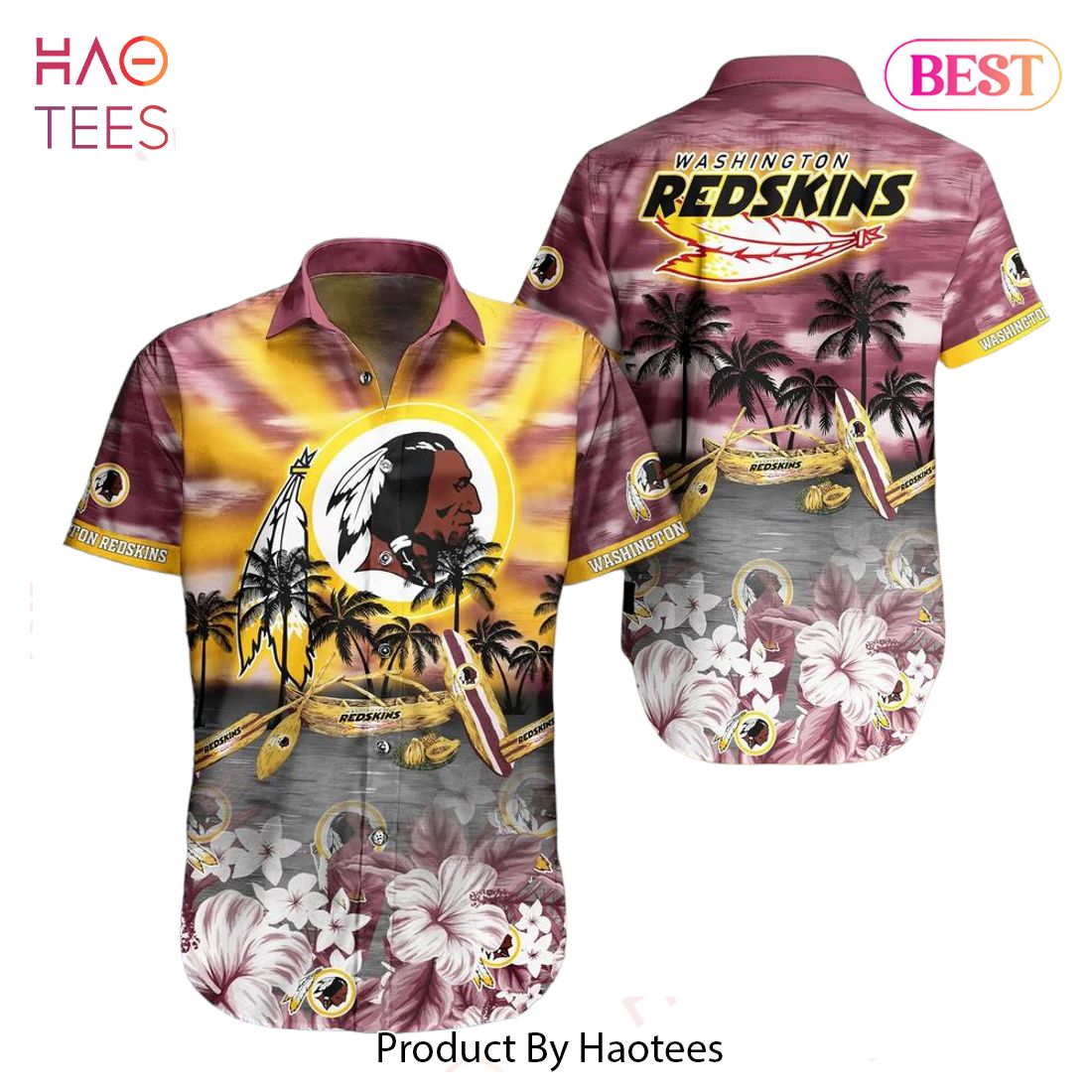 BEST Washington Redskins NFL Hawaiian Shirt Tropical Pattern Summer For NFL Football Fans Hot Trend 2023 BEST Washington Redskins NFL Hawaiian Shirt Tropical Pattern Summer For NFL Football Fans Hot Trend 2023