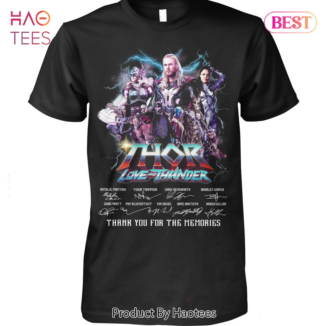 NEW Thor Love And Thunder Thank You For The Memories T-Shirt