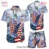 THE BEST 4th Of July Hawaiian Shirt Firefighter Soldier Independence Day Hawaii Shirt Patriotic Gifts For Him