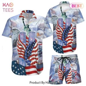 THE BEST 4th July Hawaiian Shirt United States Of America Independence Day Eagle Hawaii Shirt Patriotic Gifts
